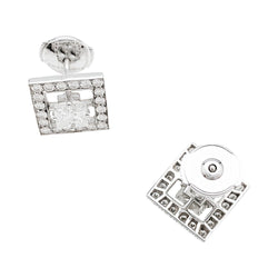 Boucles d'oreilles BOUCHERON ,"Ava", or blanc et diamants - Castafiore