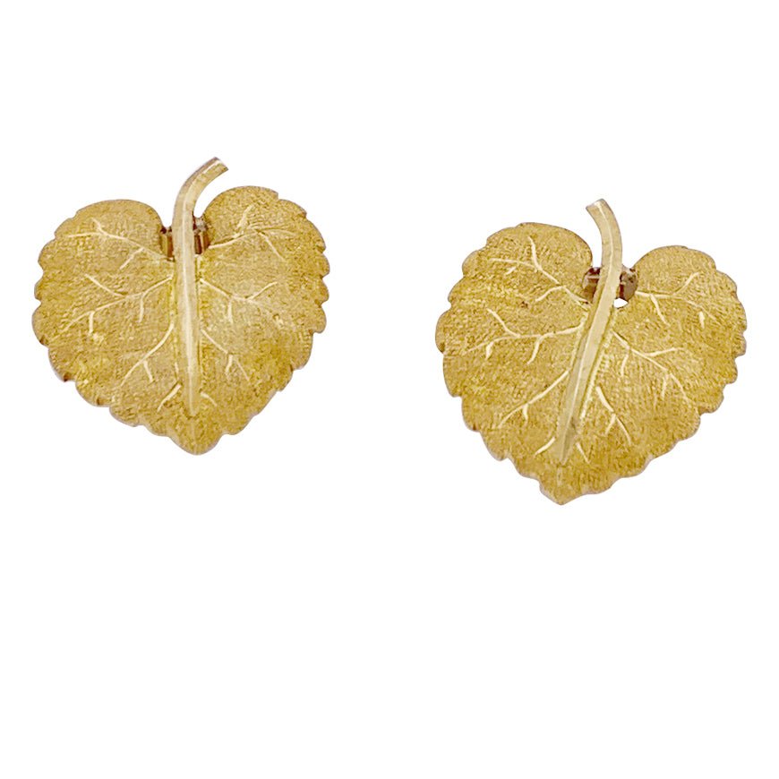 Boucles d'oreilles Buccellati, "Feuilles", or jaune. - Castafiore