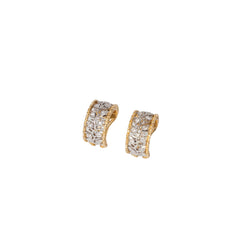 Boucles d'oreilles Buccellati modèle "Rainage", et diamants - Castafiore