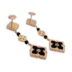 Boucles d'oreilles Buccellati, "Opera Color", onyx, or rose - Castafiore