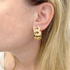 Boucles d'oreilles CARTIER, "C de Cartier" en or jaune - Castafiore