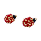 Boucles d'oreilles Cartier, "Coccinelles", or jaune, émail - Castafiore