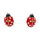 Boucles d'oreilles Cartier, "Coccinelles", or jaune, émail - Castafiore