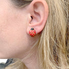 Boucles d'oreilles Cartier, "Coccinelles", or jaune, émail - Castafiore