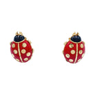 Boucles d'oreilles Cartier, "Coccinelles", or jaune, émail - Castafiore