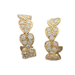 Boucles d'oreilles Cartier, "Coeurs", or jaune, diamants - Castafiore