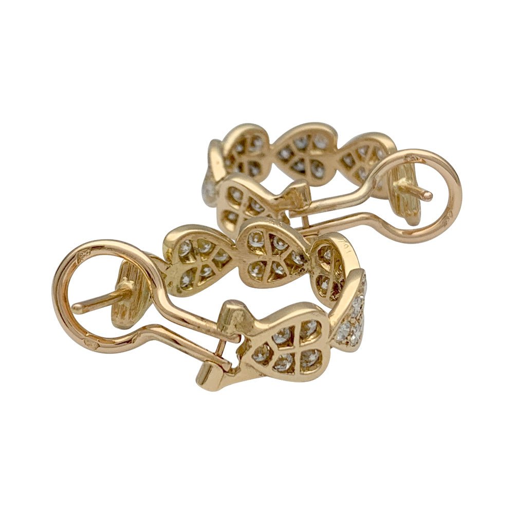 Boucles d'oreilles Cartier, "Coeurs", or jaune, diamants - Castafiore