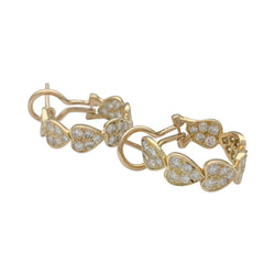 Boucles d'oreilles Cartier, "Coeurs", or jaune, diamants - Castafiore