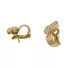 Boucles d'oreilles CARTIER "Feuilles" en or jaune et diamants - Castafiore