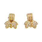 Boucles d'oreilles CARTIER "Feuilles" en or jaune et diamants - Castafiore