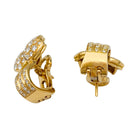 Boucles d'oreilles CARTIER "Feuilles" en or jaune et diamants - Castafiore