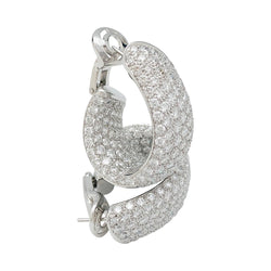 Boucles d'oreilles CARTIER "Lakarda" en or blanc, diamants - Castafiore