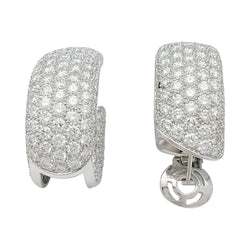 Boucles d'oreilles CARTIER "Lakarda" en or blanc, diamants - Castafiore