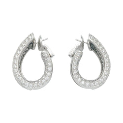 Boucles d'oreilles CARTIER "Lakarda" en or blanc, diamants - Castafiore