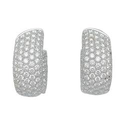 Boucles d'oreilles CARTIER "Lakarda" en or blanc, diamants - Castafiore