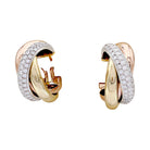 Boucles d'oreilles Cartier, "Trinity", 3 ors, diamants. - Castafiore