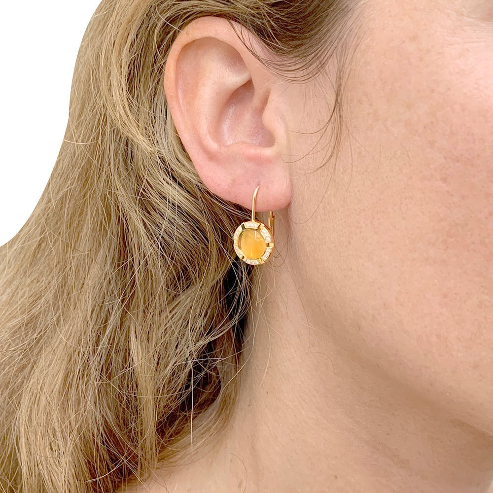 Boucles d'oreilles Chaumet, "Class One Croisière", or jaune, citrines, diamants - Castafiore