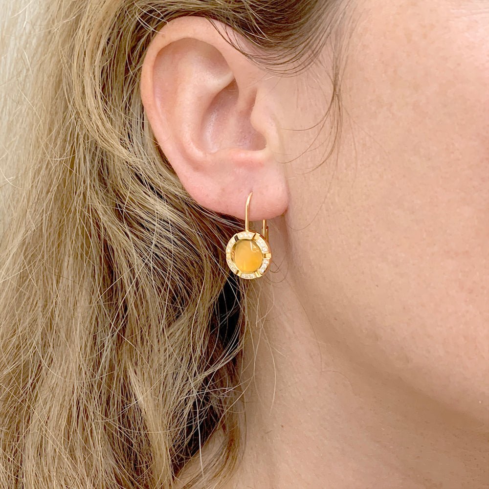Boucles d'oreilles Chaumet, "Class One Croisière", or jaune, citrines, diamants - Castafiore
