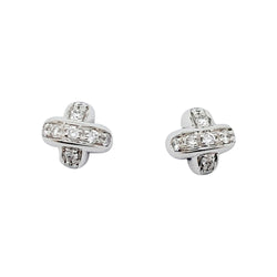 Boucles d'oreilles CHAUMET, "Liens" en or blanc et diamants - Castafiore
