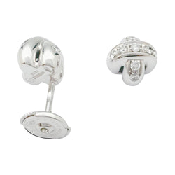 Boucles d'oreilles Chaumet, "Liens", or blanc et diamants - Castafiore