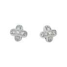 Boucles d'oreilles Chaumet, "Liens", or blanc et diamants - Castafiore