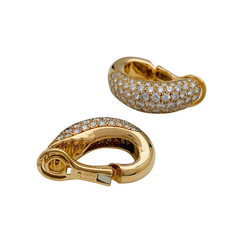 Boucles d'oreilles CHAUMET, modèle "Hommage à Venise", en or jaune et diamants - Castafiore
