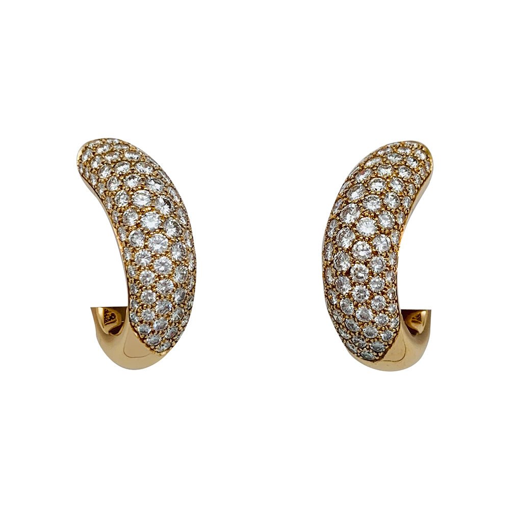 Boucles d'oreilles CHAUMET, modèle "Hommage à Venise", en or jaune et diamants - Castafiore