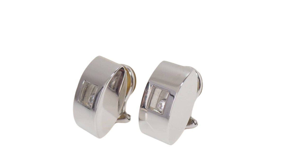 Boucles d'oreilles CHOPARD en or blanc et diamants - Castafiore