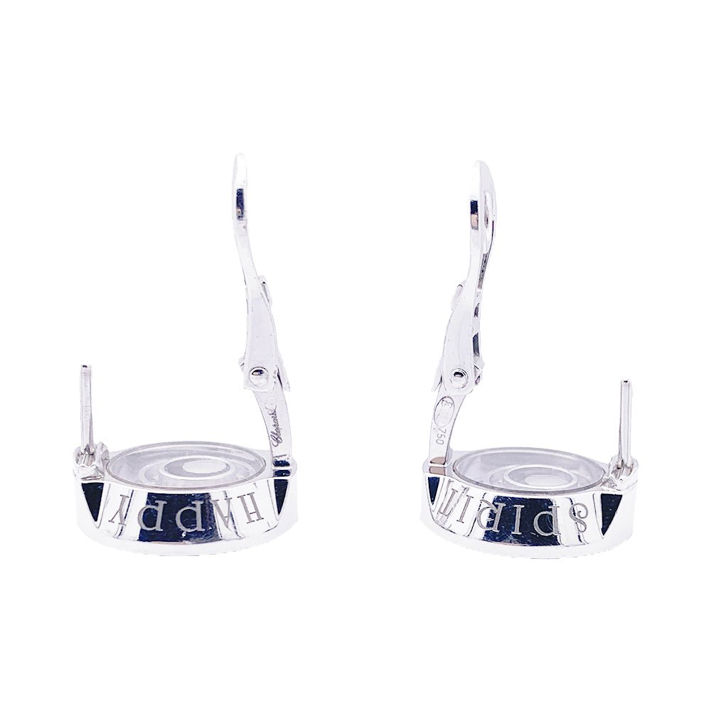 Boucles d'oreilles CHOPARD "Happy Spirit" en or blanc et diamants - Castafiore