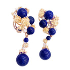 Boucles d'oreilles Clip CHAUMET en or jaune, lapis-lazuli et diamants - Castafiore