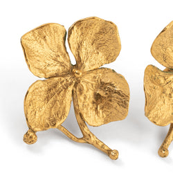 Boucles d'oreilles Clip CLAUDE LALANNE "Hydrangeas" en bronze doré - Castafiore