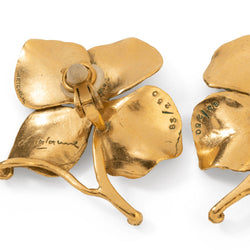 Boucles d'oreilles Clip CLAUDE LALANNE "Hydrangeas" en bronze doré - Castafiore