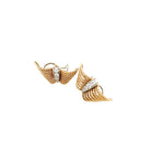 Boucles d'oreilles Clip en or jaune et diamants - Castafiore