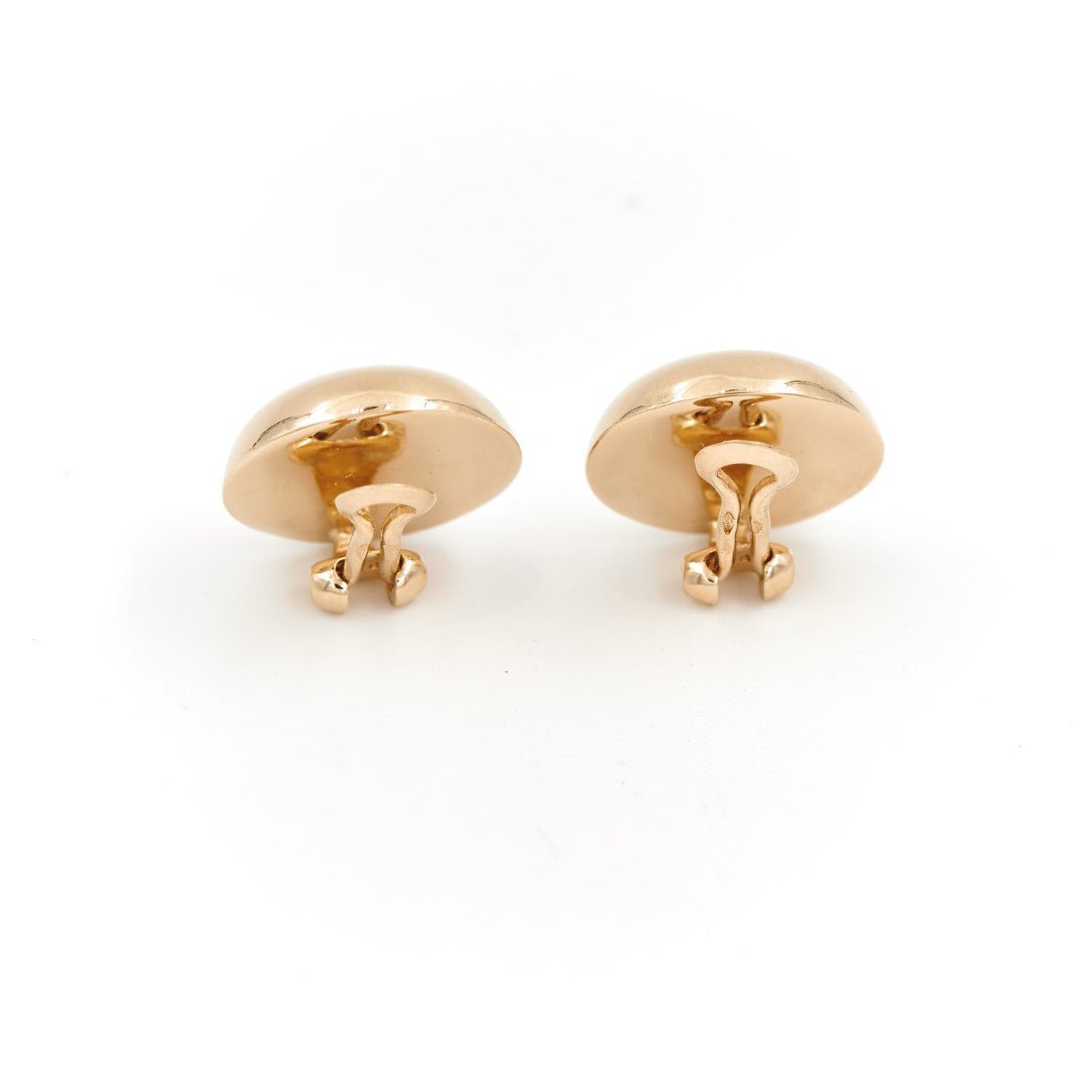 Boucles d'oreilles Clips demi-sphère en or jaune - Castafiore