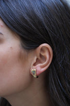 Boucles d'oreilles Clips en 2 ors et pierres fines multicolores - Castafiore