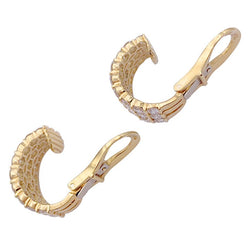 Boucles d'oreilles Clips en or jaune et diamants. - Castafiore