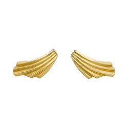 Boucles d'oreilles Clips LALAOUNIS "Drapé" en or jaune - Castafiore