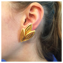 Boucles d'oreilles Clips LALAOUNIS en or jaune - Castafiore