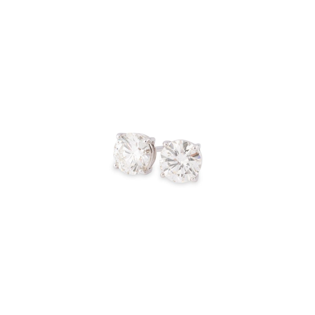 Boucles d'oreilles "Clous" en or blanc et diamants - Castafiore