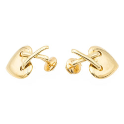 Boucles d'oreilles coeur en or jaune - Castafiore