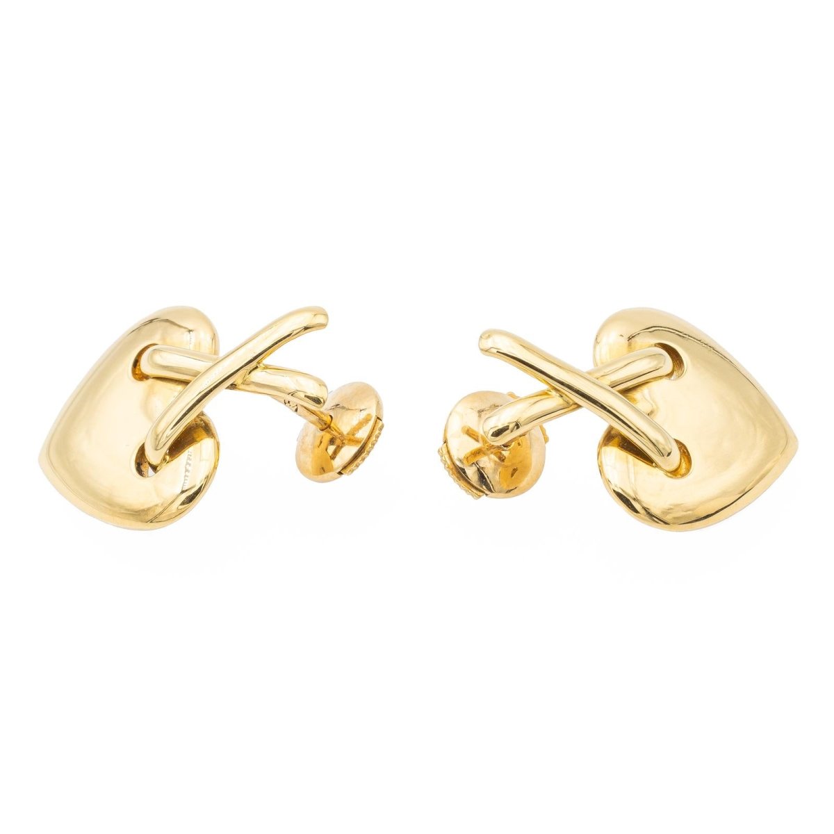 Boucles d'oreilles coeur en or jaune - Castafiore