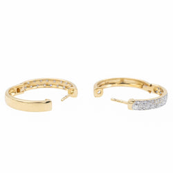 Boucles d'oreilles Créoles en 2 ors et diamants - Castafiore