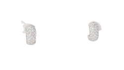 Boucles d'oreilles Créoles en or blanc et diamants - Castafiore