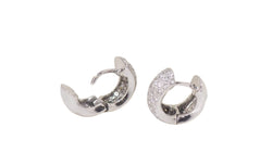 Boucles d'oreilles Créoles en or blanc et diamants - Castafiore