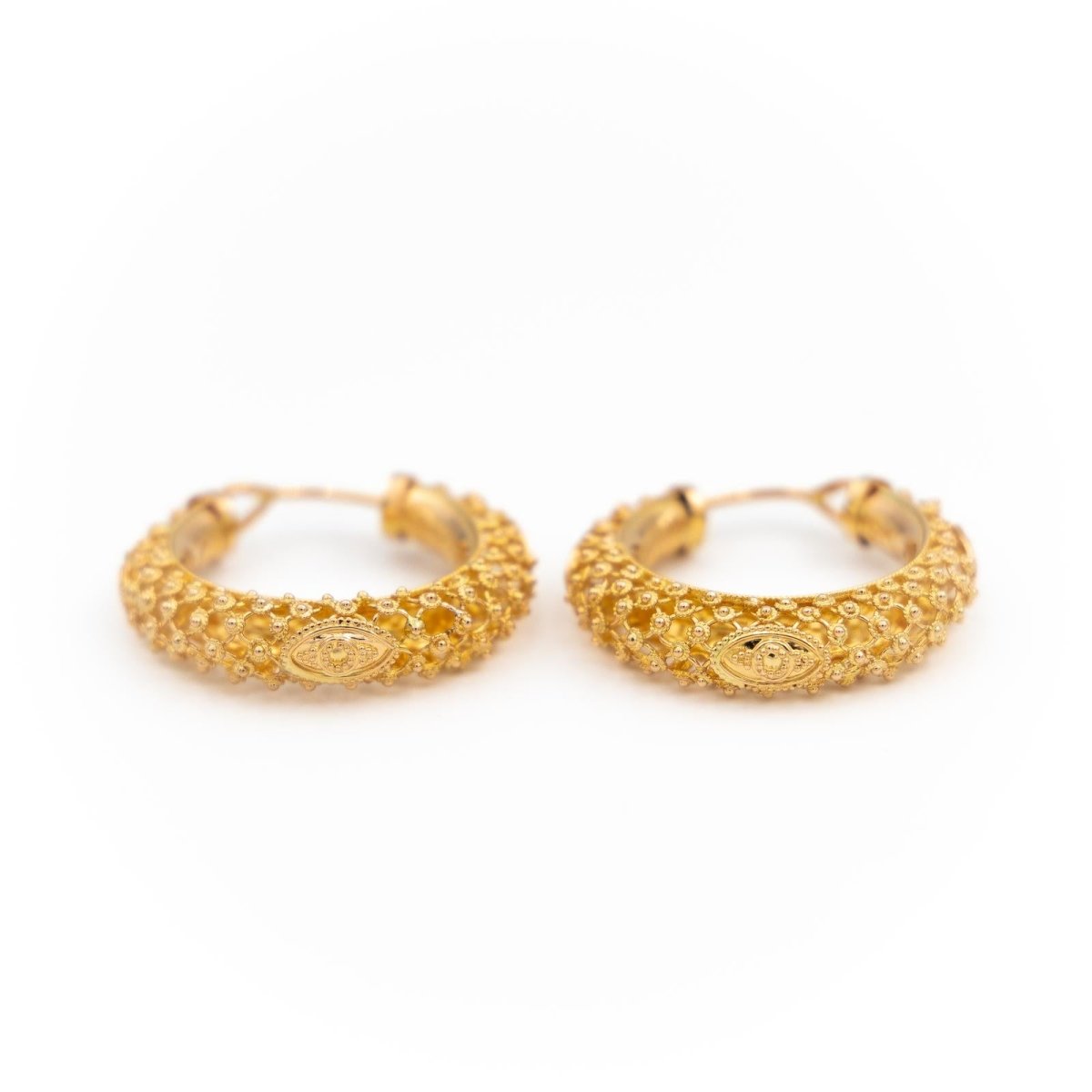 Boucles d'oreilles Créoles en or jaune - Castafiore