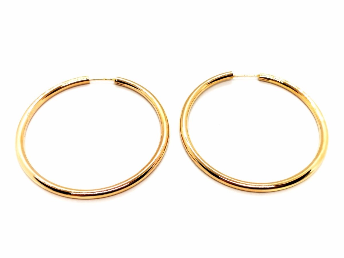 Boucles d'oreilles Créoles en or jaune - Castafiore