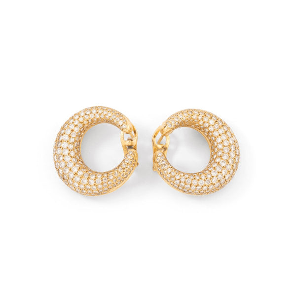 Boucles D'oreilles Clous En Or Rose 14K - Avec Diamants Ronds 0,44 Carats, Coupe Excellente, Pour Un Cadeau élégant