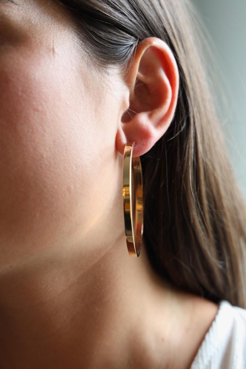 Boucles d'oreilles Créoles en or rose - Castafiore