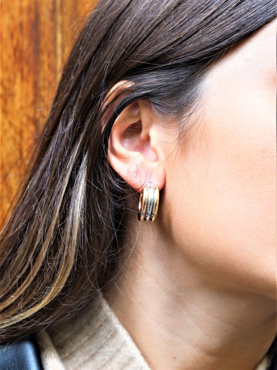 Boucles d'oreilles Créoles Or blanc - Castafiore