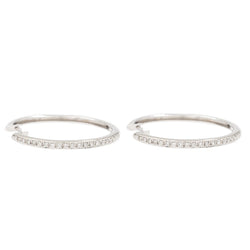 Boucles d'oreilles Créoles Or blanc Diamant - Castafiore